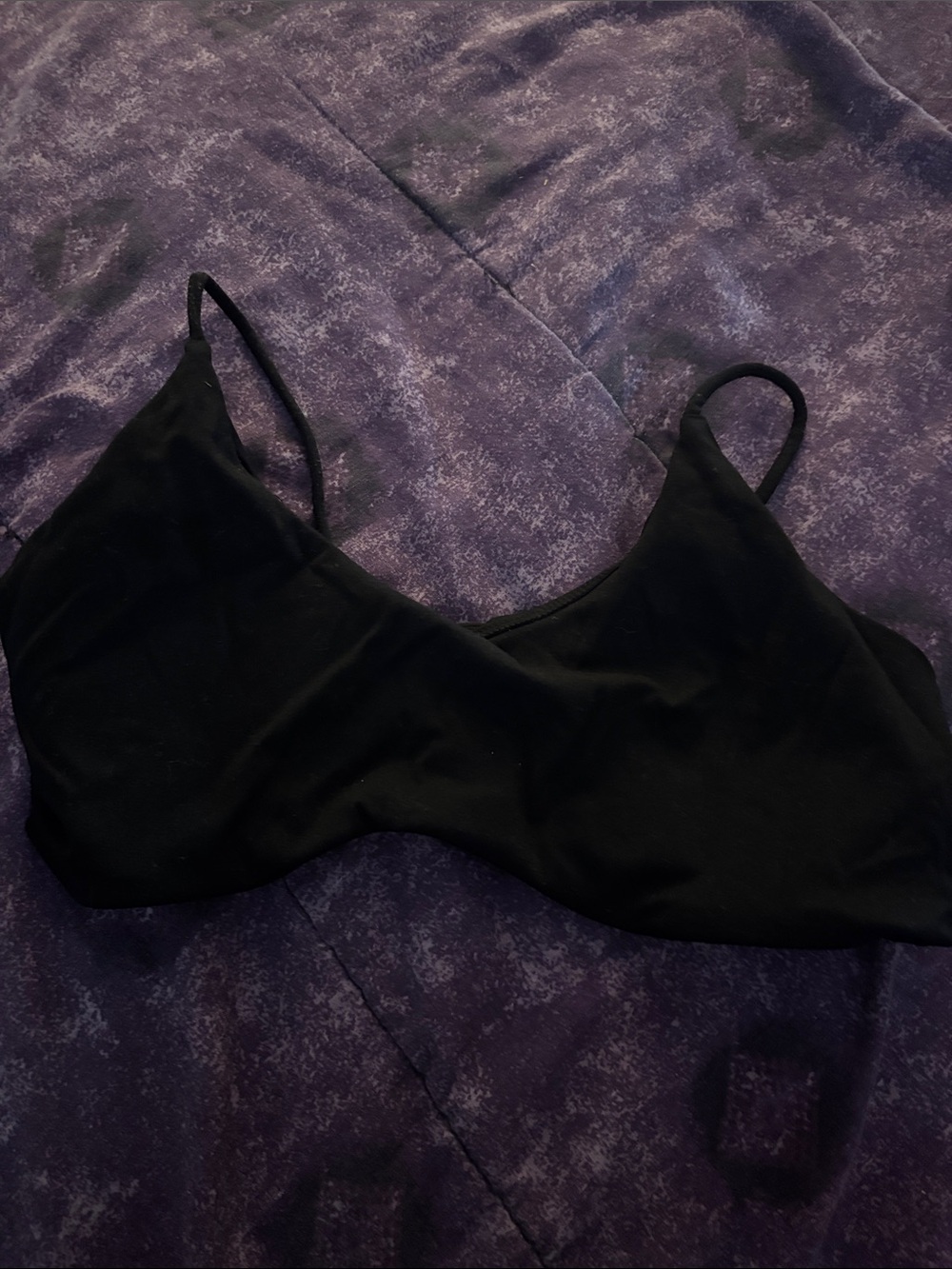 Black Seamless Strappy Sports Bra